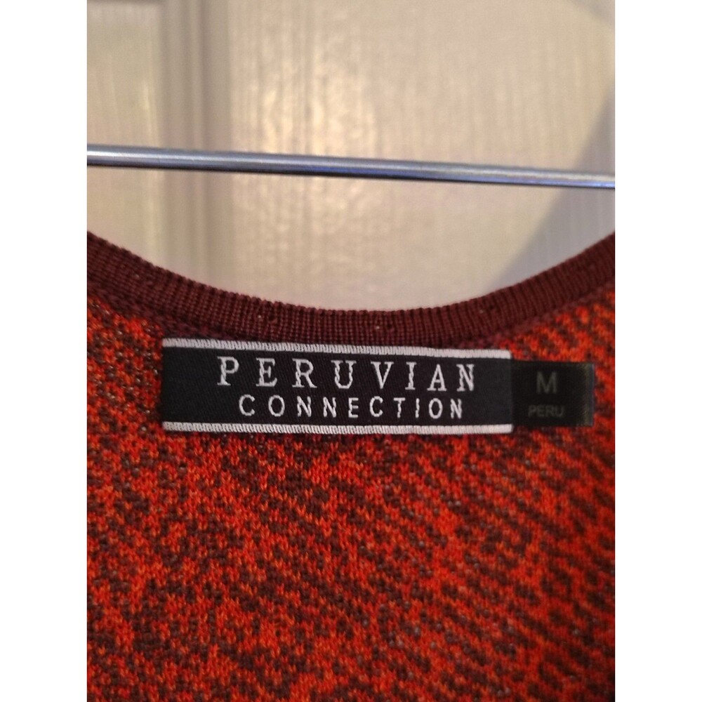 Peruvian Connection Women's M Collection Red   V-Neck Sleeveless Mermaid Dress - Picture 6 of 14